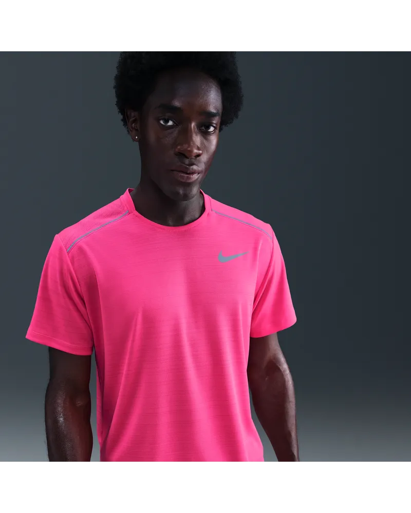 Nike Miler Kurzarm-Laufoberteil für Herren - Pink Pink