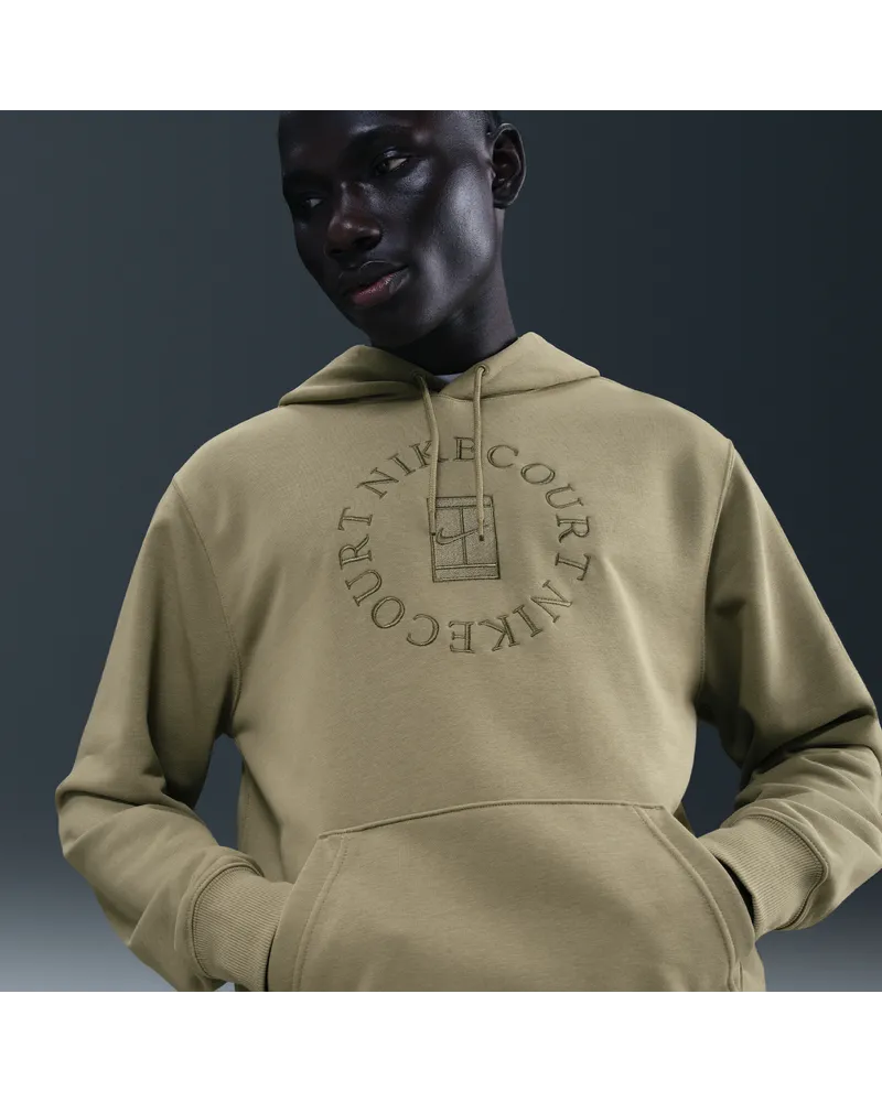 Nike Court Heritage Dri-FIT Tennis-Hoodie aus French Terry (Herren) - Braun Braun