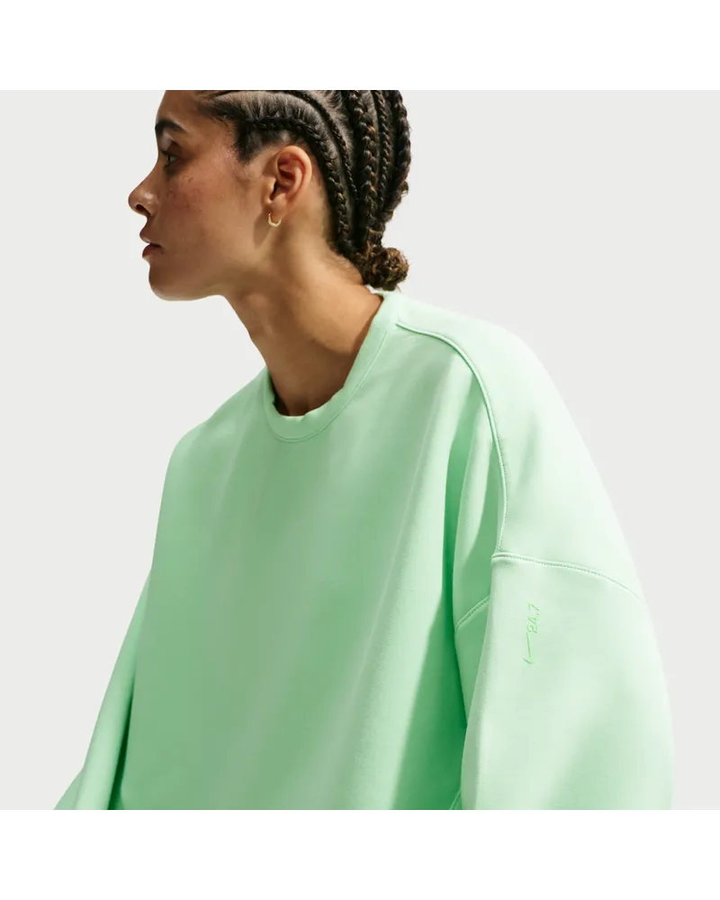 Nike 24.7 ImpossiblySoft Oversize-Rundhalsshirt mit Dri-FIT-Technologie (Damen) - Grün Grün