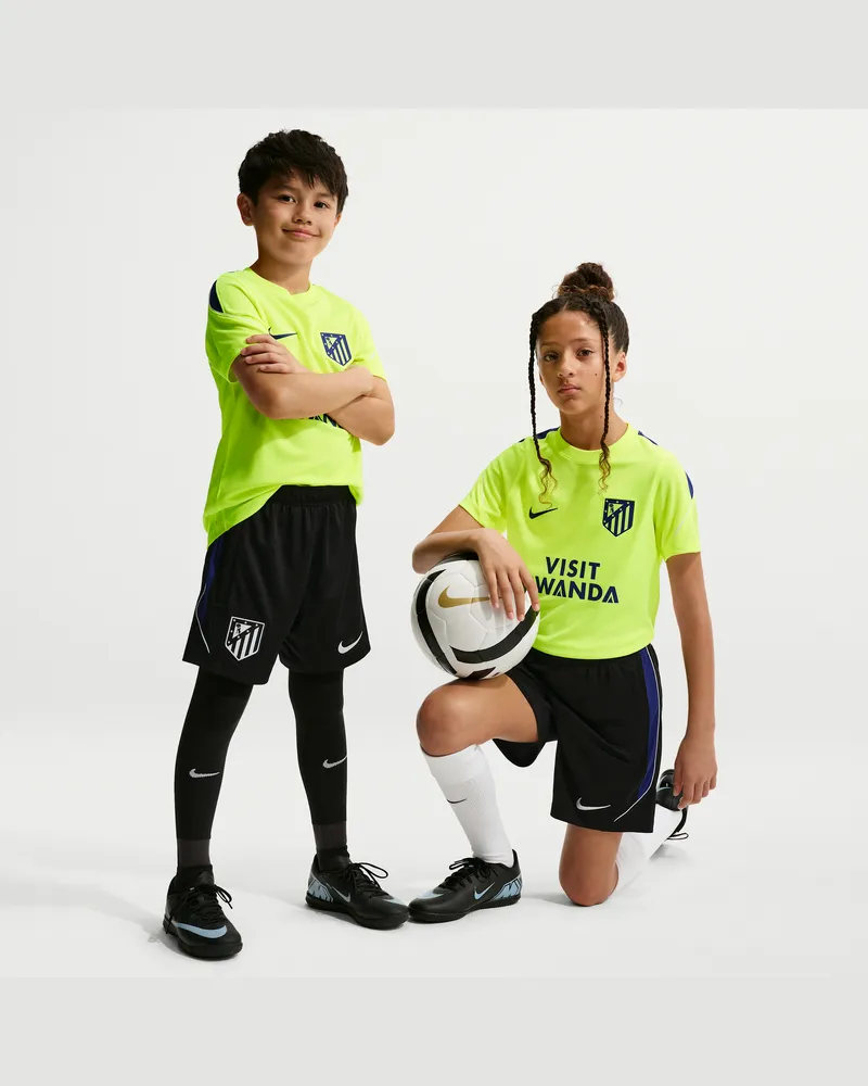Nike Atlético Madrid Strike  Dri-FIT Fußball-Shorts aus Strickmaterial für jüngere Kinder - Schwarz Schwarz