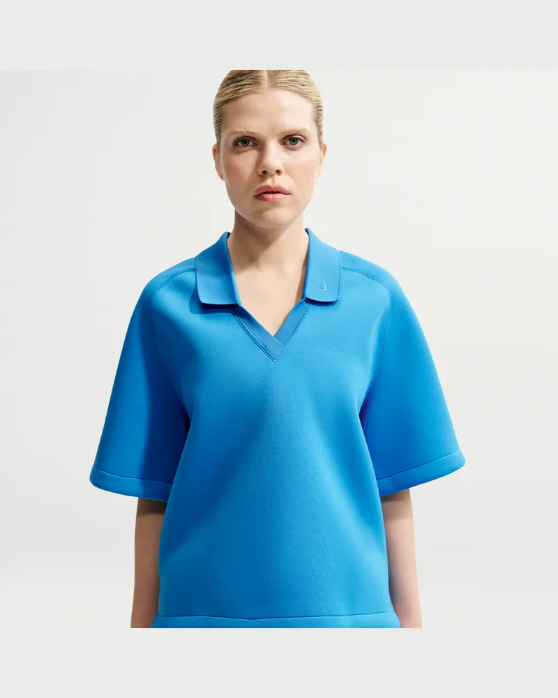 Nike Pregame Fleece weites Poloshirt (Damen) - Blau Blau