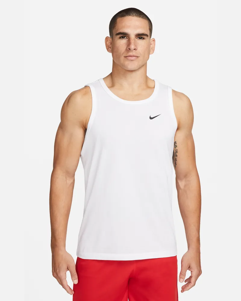 Nike Dri-FIT Trainings-Tanktop für Herren - Weiß Weiß