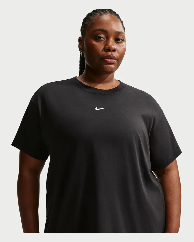 Nike kurzärmliges Oversize-T-Shirt (Damen, große Größen) - Schwarz Schwarz