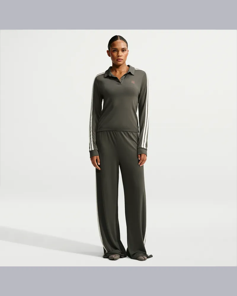 Nike SKIMS Stretch Knit Oversize-Hose mit weitem Bein (Damen) - Grau Grau