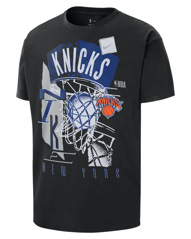 Nike New York Knicks Courtside  NBA Vintage T-Shirt (Herren) - Schwarz Schwarz