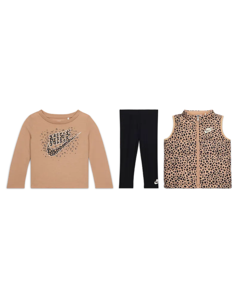 Nike Wild Warmth 3-teiliges Westen-Set (Babys, 12–24 M) - Schwarz Schwarz