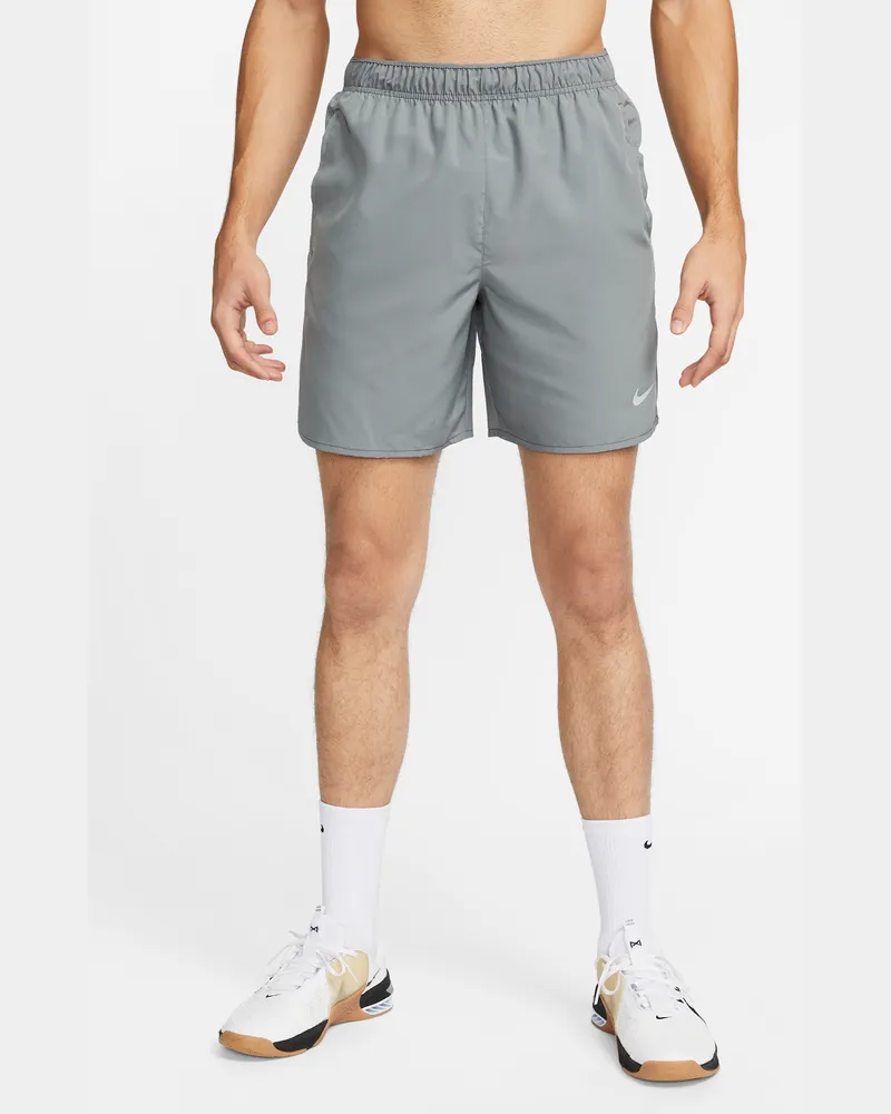 Nike Challenger Dri-FIT-Laufshorts ohne Futter für Herren (ca. 18 cm) - Grau Grau