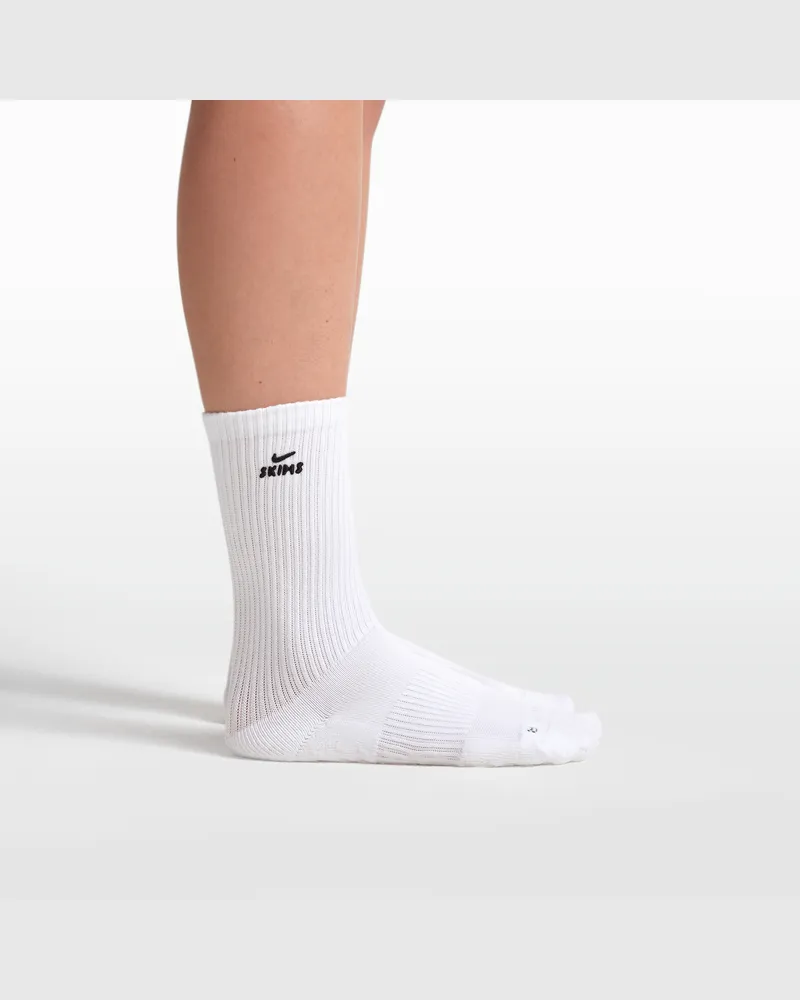 Nike SKIMS Pilates Crew-Socken (Damen, 1 Paar) - Weiß Weiß