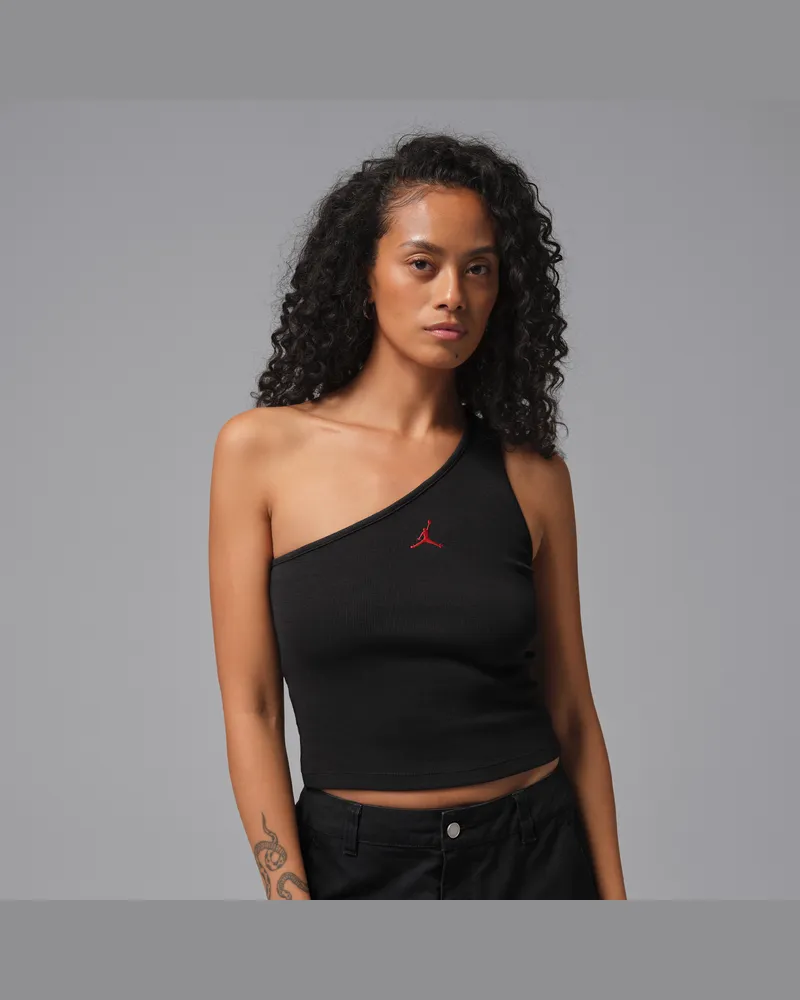 Jordan Flight asymmetrisches Tanktop (Damen) - Schwarz Schwarz