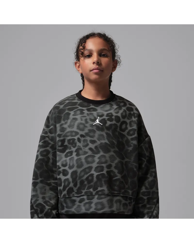 Jordan Perform Sport Dri-FIT Rundhalsoberteil mit Print (ältere Kinder) - Schwarz Schwarz