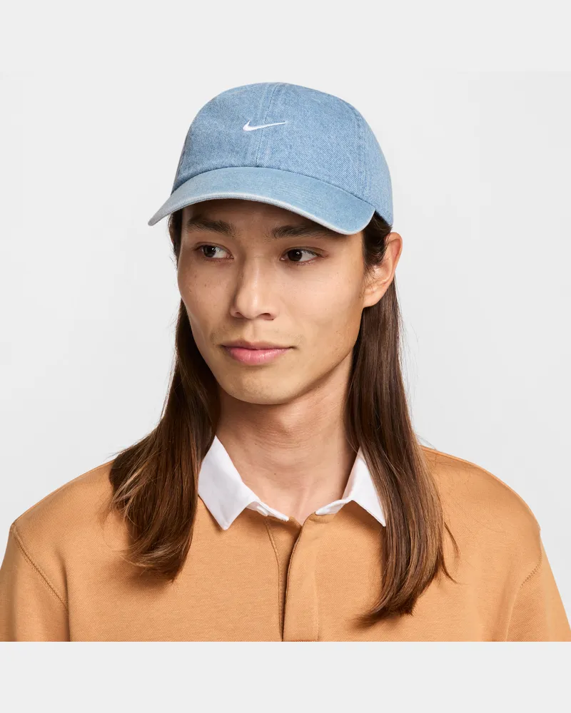 Nike Club unstrukturierte Denim-Cap - Blau Blau
