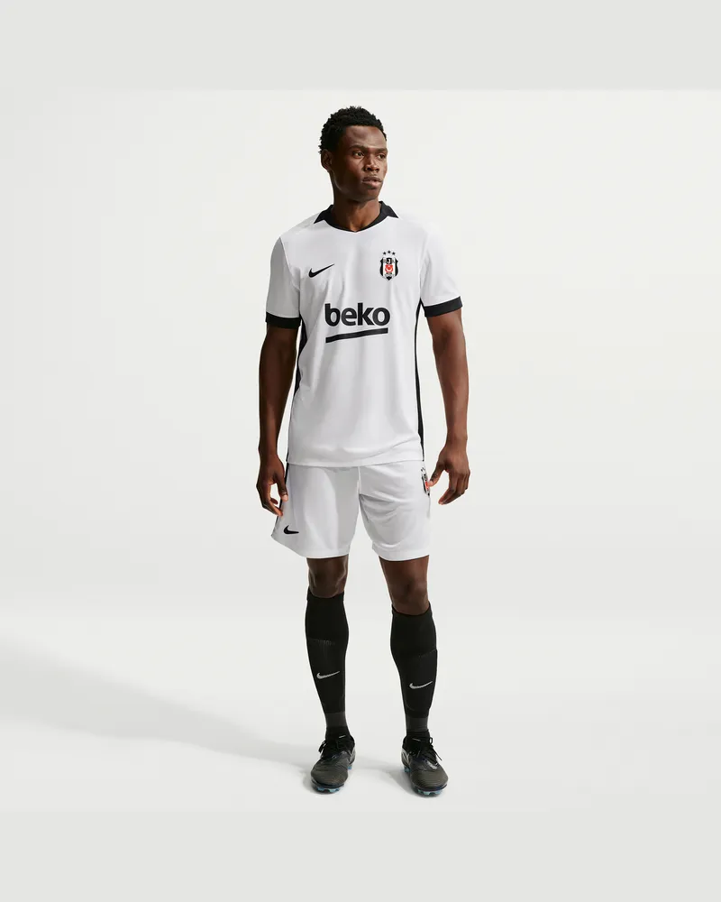 Nike Beşiktaş J.K.  Fußballshorts aus Strickmaterial (Herren) - Weiß Weiß