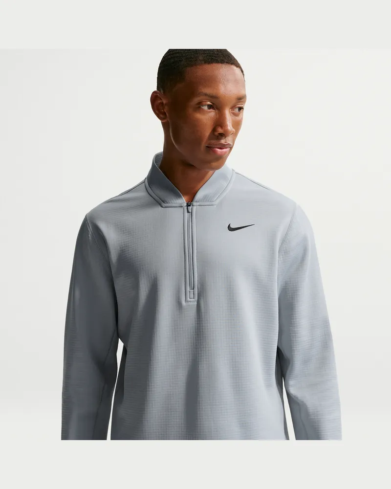Nike Velocity Therma-FIT-Golfoberteil mit Halbreißverschluss für Herren - Grau Grau