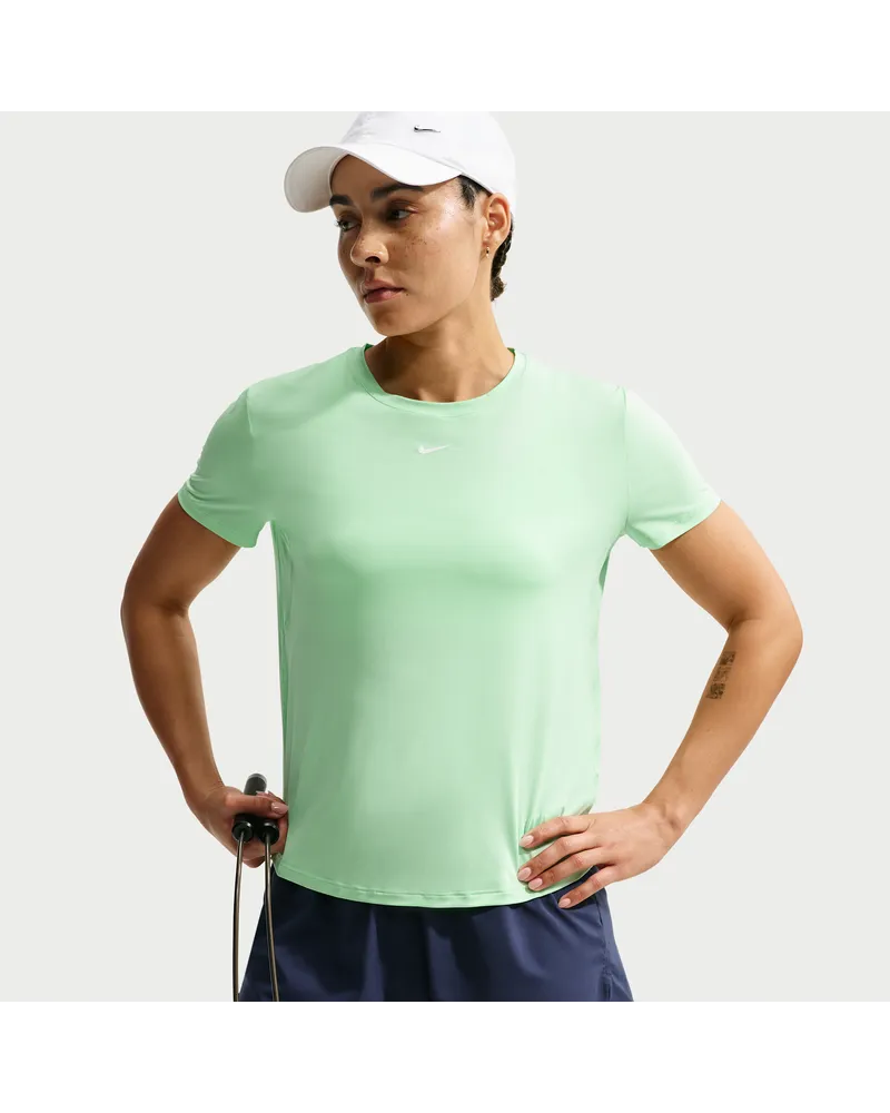 Nike One Classic Dri-FIT Kurzarm-Oberteil für Damen - Grün Grün