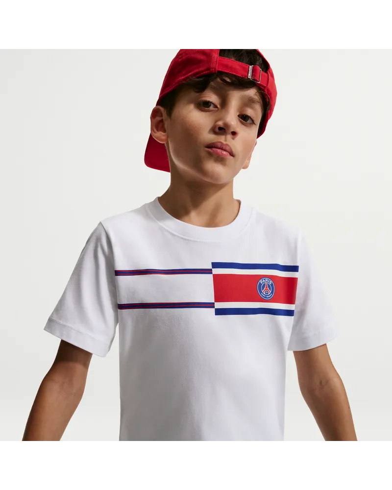 Nike Paris Saint-Germain Club  Football T-Shirt (ältere Kinder) - Weiß Weiß