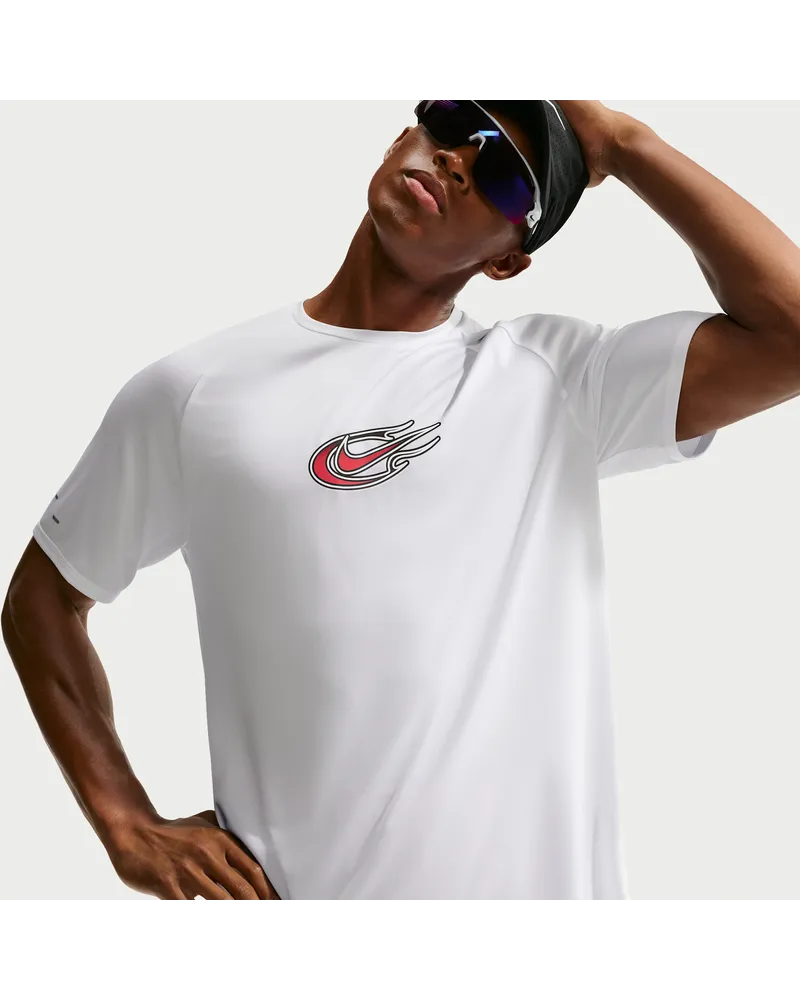 Nike Stride Dri-FIT ADV Kurzarm-Laufoberteil (Herren) - Weiß Weiß
