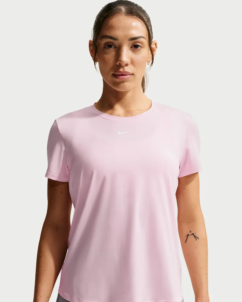 Nike One Classic Dri-FIT Kurzarm-Oberteil für Damen - Pink Pink