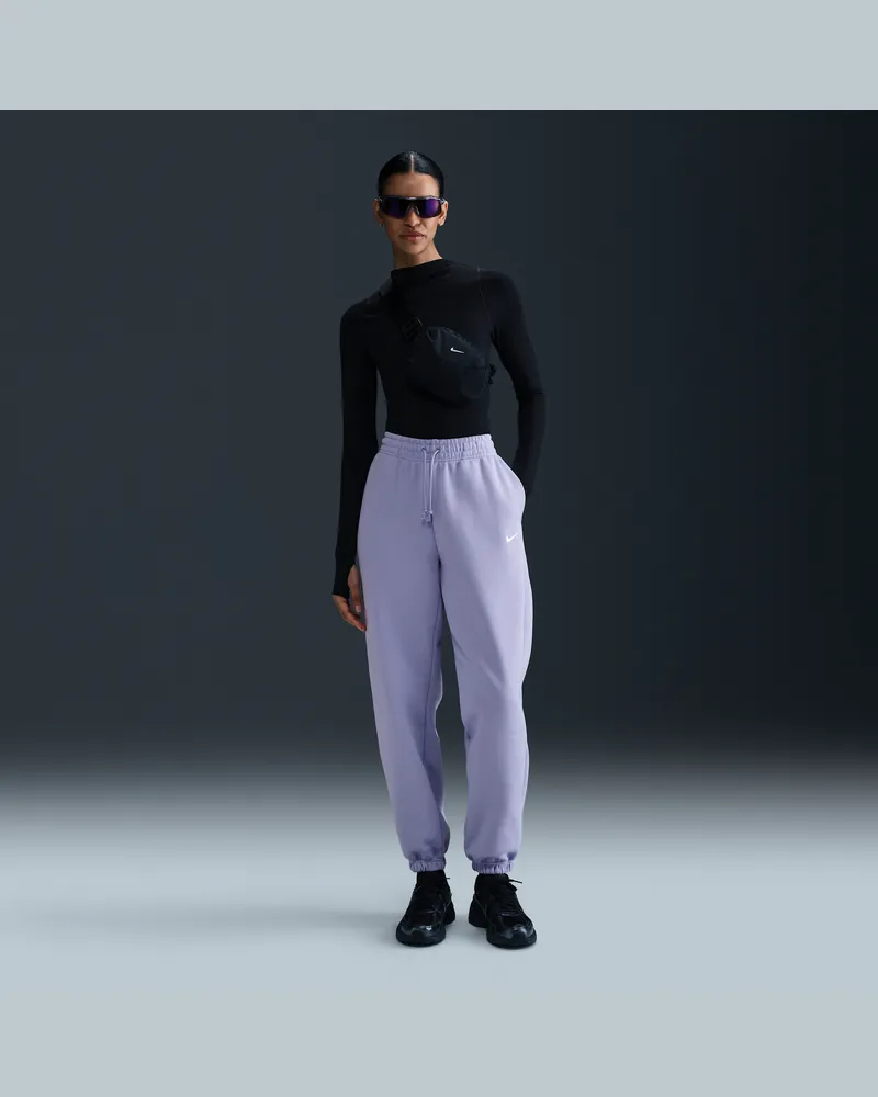 Nike Sportswear Phoenix Fleece Oversize-Trainingshose mit hohem Taillenbund für Damen - Lila Lila