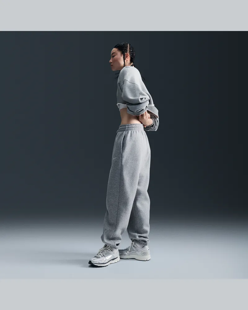 Nike Sportswear Phoenix Fleece Oversize-Trainingshose mit hohem Taillenbund für Damen - Grau Grau