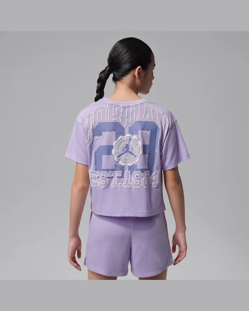 Jordan Secret Garden Collegiate T-Shirt (ältere Kinder) - Lila Lila
