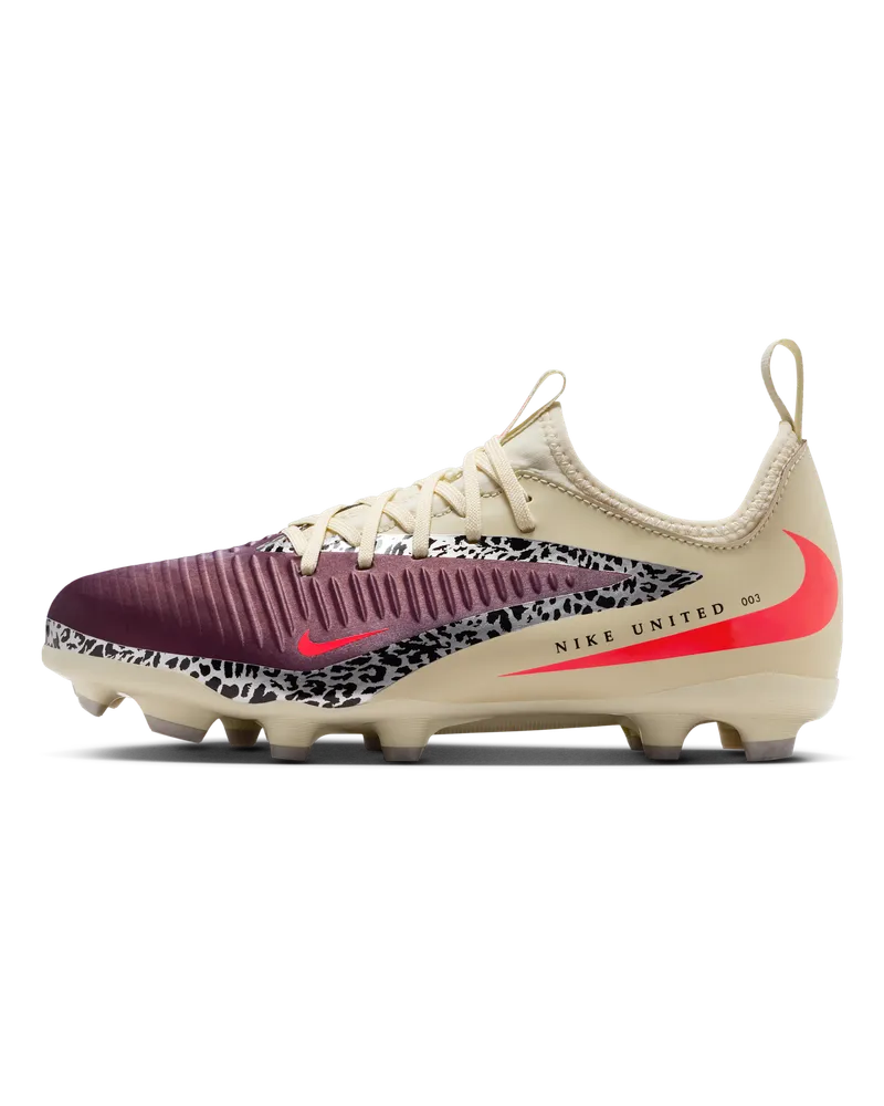 Nike United Jr. Phantom 6 Low Academy Fußballschuh für verschiedene Böden (ältere Kinder) - Rot Rot
