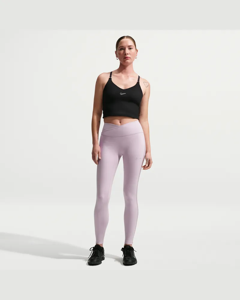 Nike One Dri-FIT Leggings mit hohem Bund (Damen) - Lila Lila