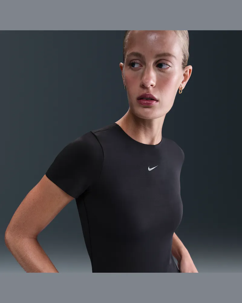 Nike Form Kurzarmshirt (Damen) - Schwarz Schwarz