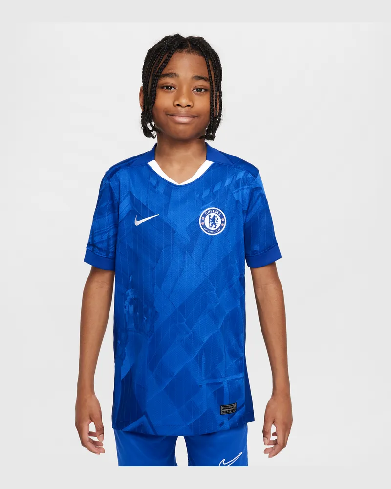 Nike FC Chelsea 2025/26 Stadium Home Replika-Fußballtrikot mit  Dri-FIT-Technologie (ältere Kinder) - Blau Blau