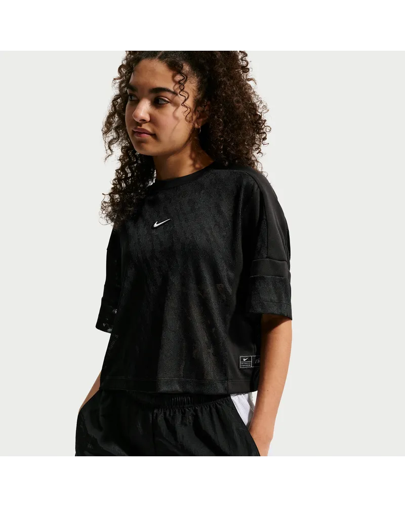 Nike Dance-Oberteil mit Mesh-Überzug für ältere Kinder (Mädchen) - Schwarz Schwarz