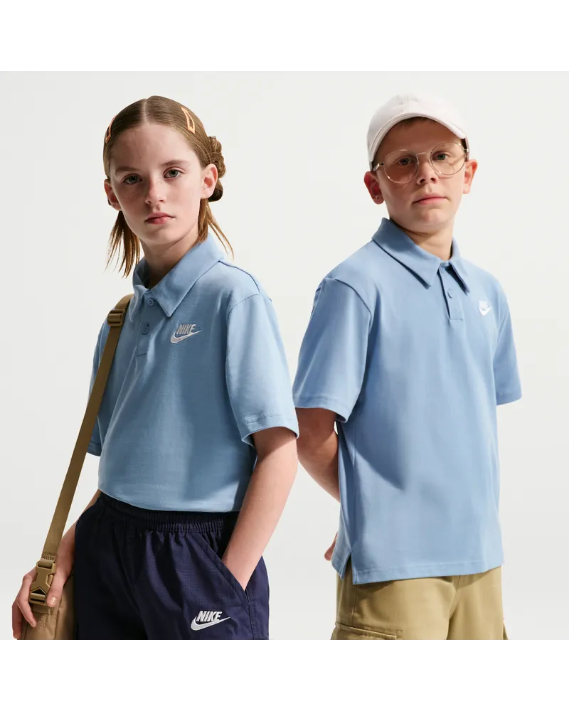Nike Club Kurzarm-Poloshirt aus Strickmaterial (ältere Kinder) - Blau Blau