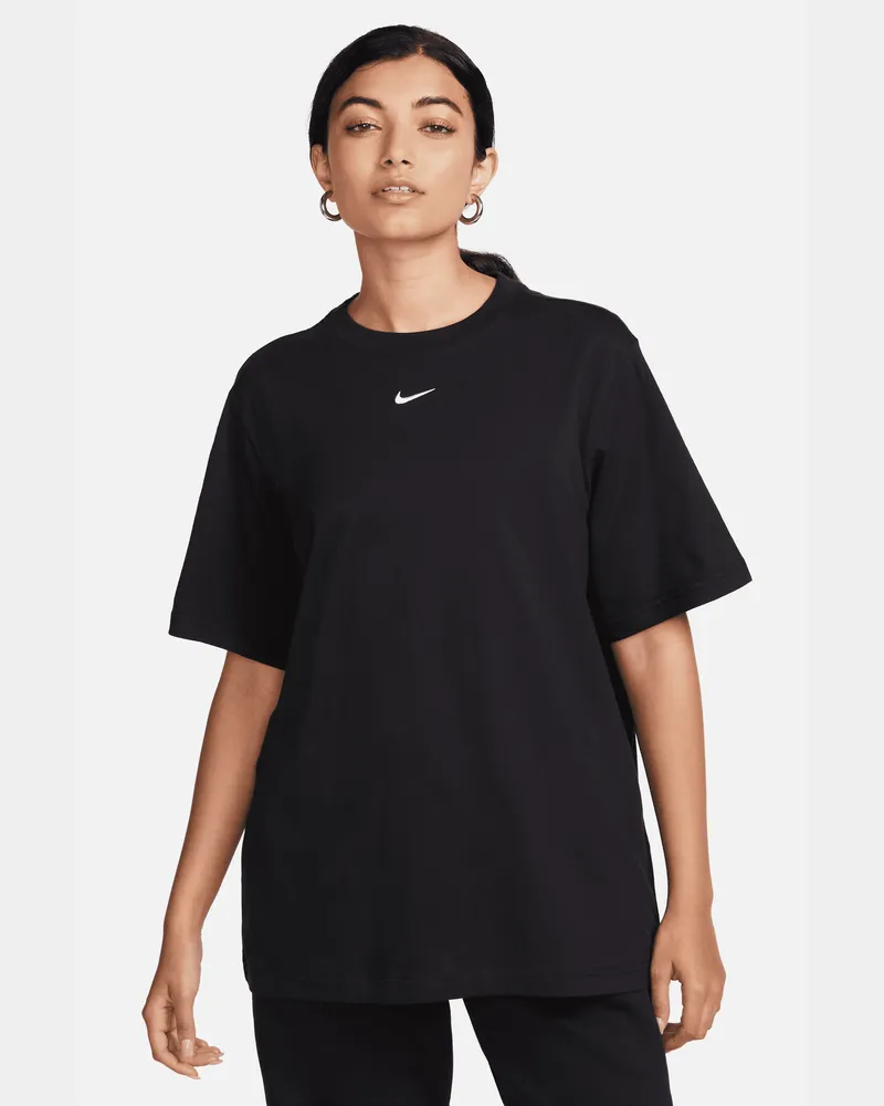 Nike Sportswear Essential Damen-T-Shirt - Schwarz Schwarz