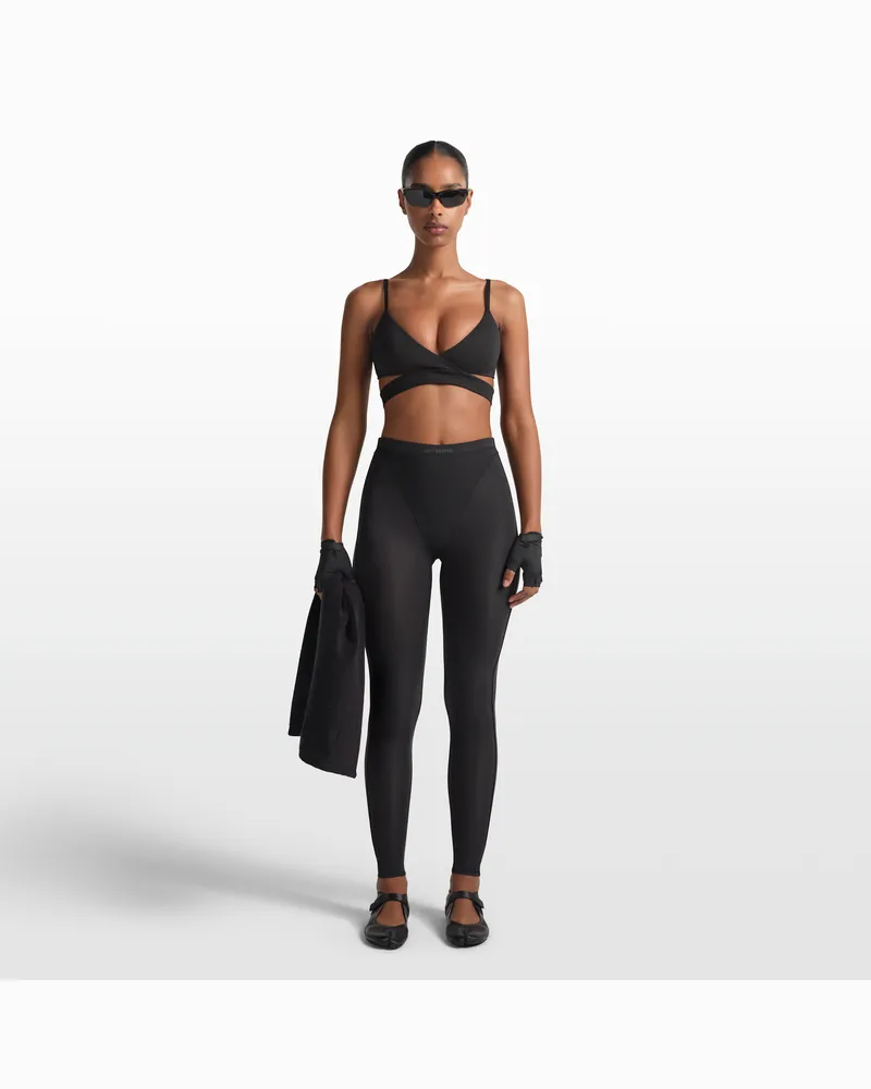 Nike SKIMS Gewichtslose V-Panel Leggings mit hohem Bund zum Überziehen (Damen) - Schwarz Schwarz