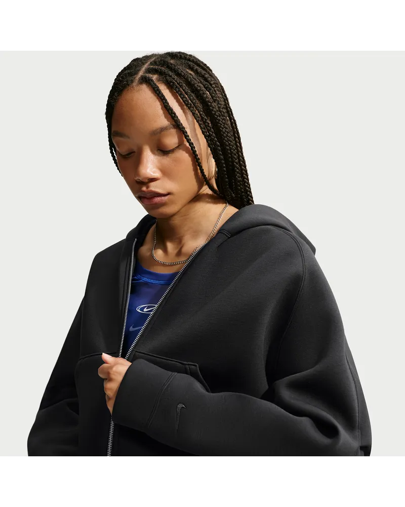 Nike Article Fleece Oversize-Kapuzenjacke (Damen) - Schwarz Schwarz