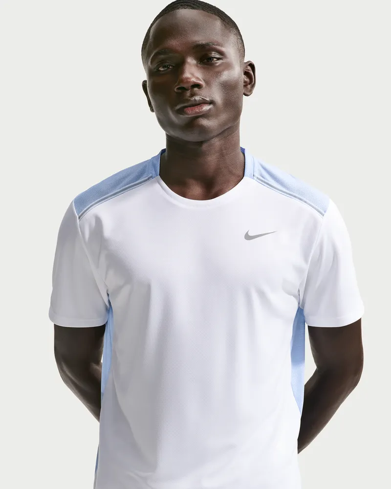 Nike Miler Kurzarmshirt mit Dri-FIT-Technologie (Herren) - Weiß Weiß