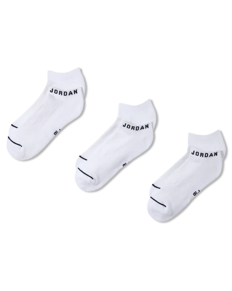 Jordan Everyday No-Show-Socken für jeden Tag (3 Paar) - Weiß Weiß
