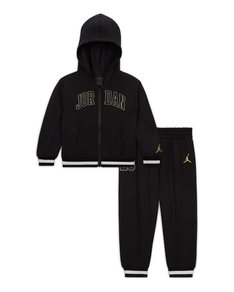 Jordan 23 Jersey dreiteiliges Kapuzenjacken-Set (Babys, 6–12 M.) - Schwarz Schwarz