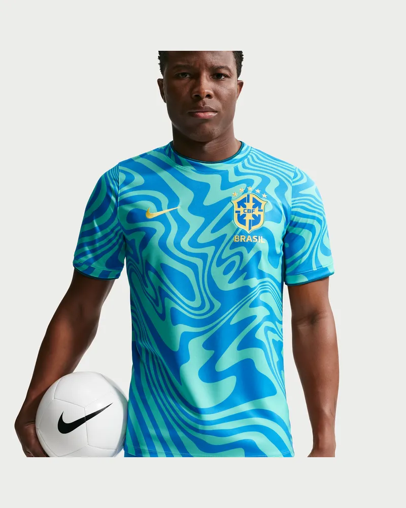 Nike Brasilien Academy Pro  Dri-FIT kurzärmeliges Pre-Match-Fußballoberteil für Herren - Grün Grün
