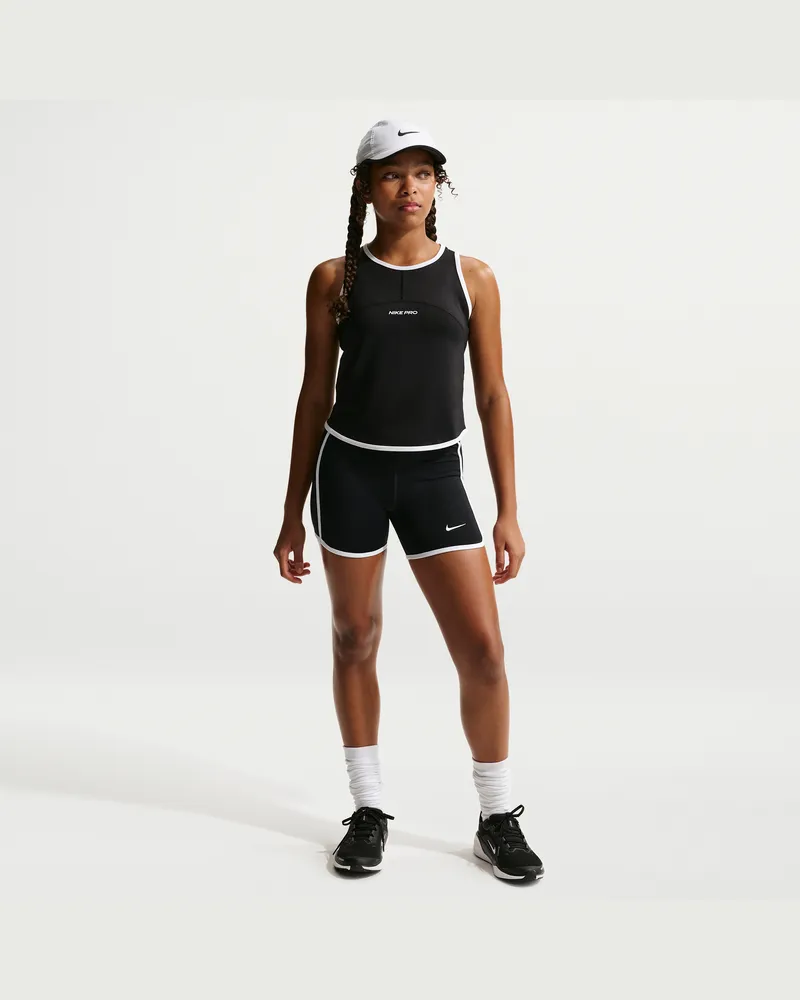 Nike Pro Dri-FIT Shorts (ca. 8 cm) (Mädchen) - Schwarz Schwarz