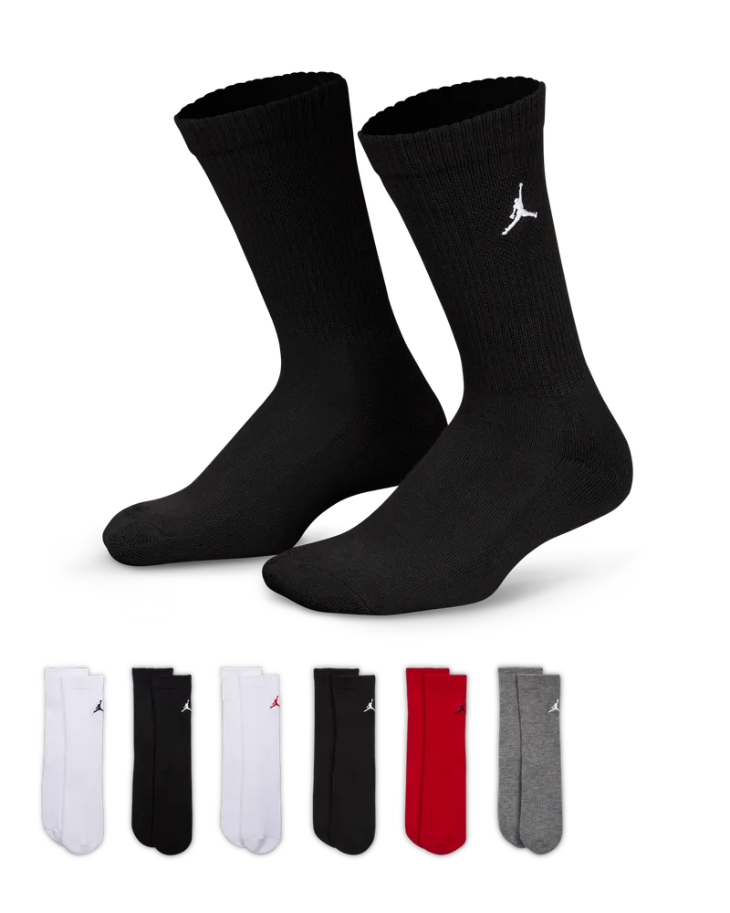 Jordan Everyday Essentials Crew-Socken für ältere Kinder (6 Paar) - Rot Rot