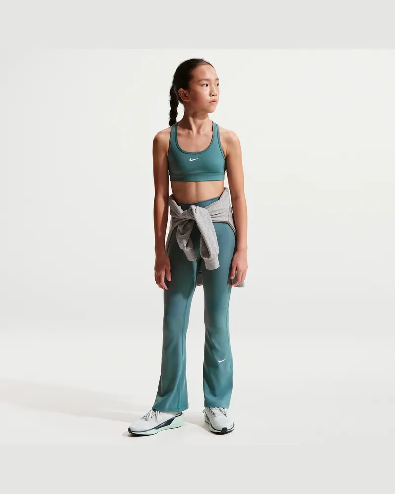 Nike One Dri-FIT Leggings mit ausgestelltem Bein (Mädchen) - Grau Grau