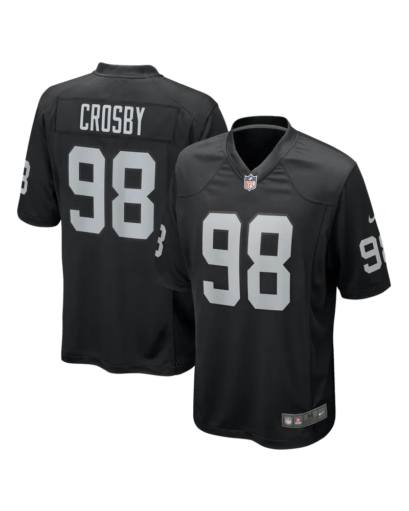 Nike Maxx Crosby Las Vegas Raiders  NFL-Spieltrikot (Herren) - Schwarz Schwarz