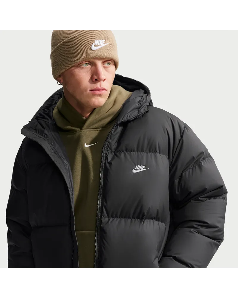 Nike Club weite Therma-FIT Puffer-Jacke mit Daunenfüllung (Herren) - Schwarz Schwarz