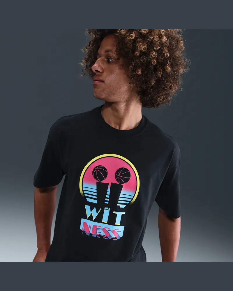 Nike LeBron "Miami Twice" Max90 Basketball-T-Shirt (Herren) - Schwarz Schwarz