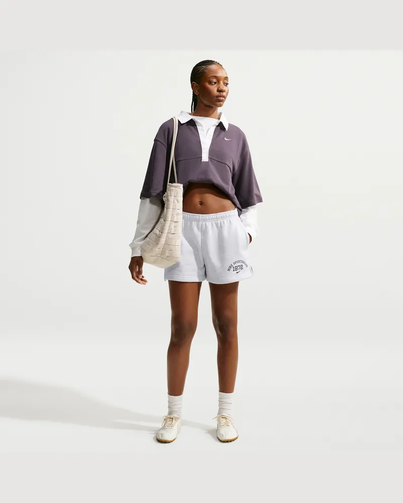 Nike Studio Fleece-Shorts aus mittelschwerem Material (Damen) - Braun Braun