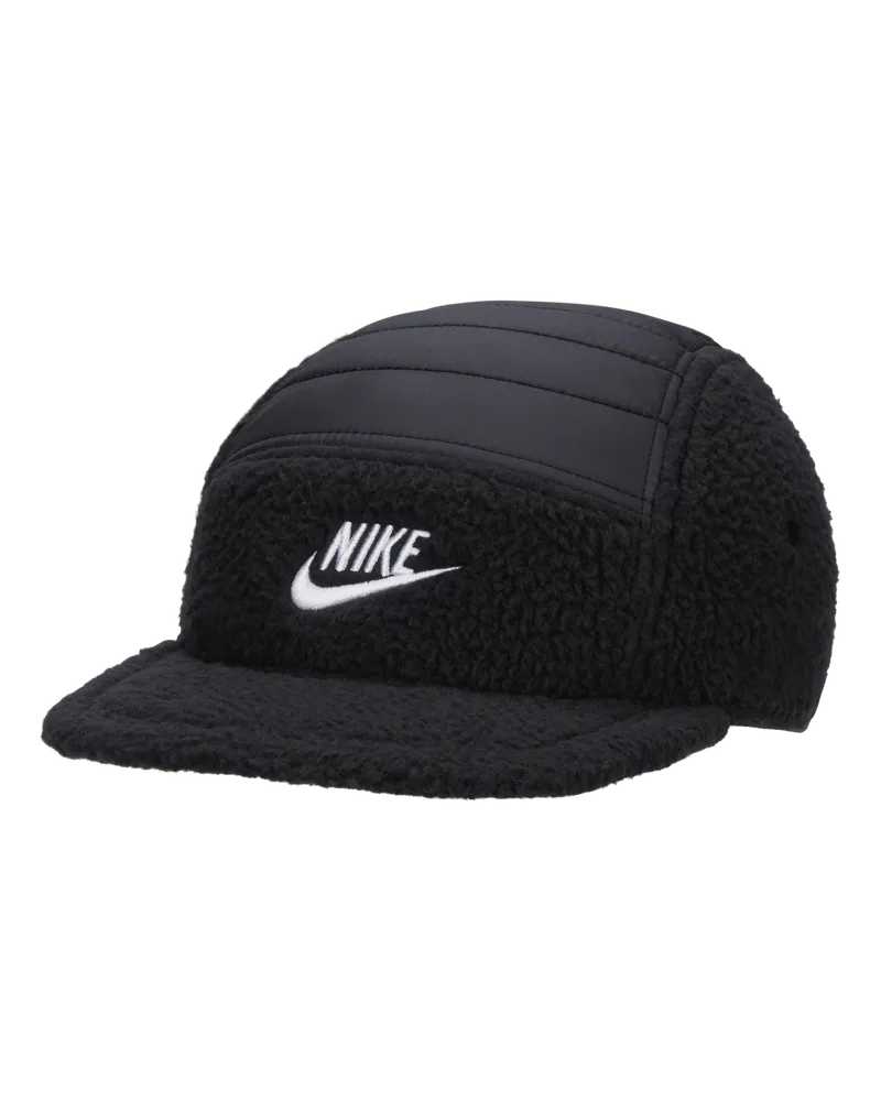 Nike Fly Cap unstrukturierte 5-Panel-Cap mit flachem Schirm - Schwarz Schwarz