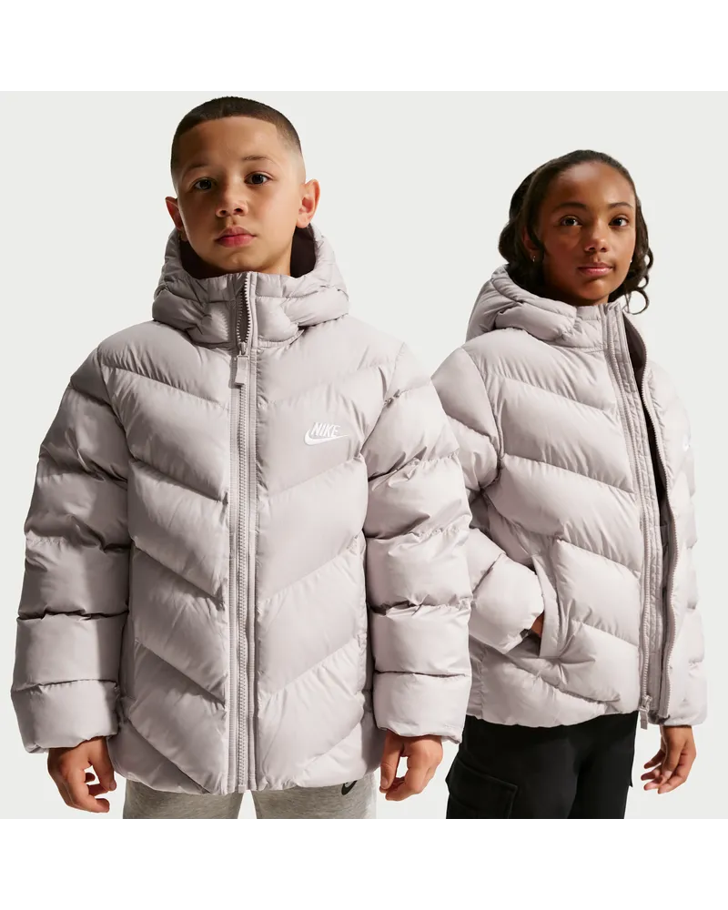 Nike All Day Play Therma-FIT-Puffer-Jacke mit weiter Passform (ältere Kinder) - Braun Braun