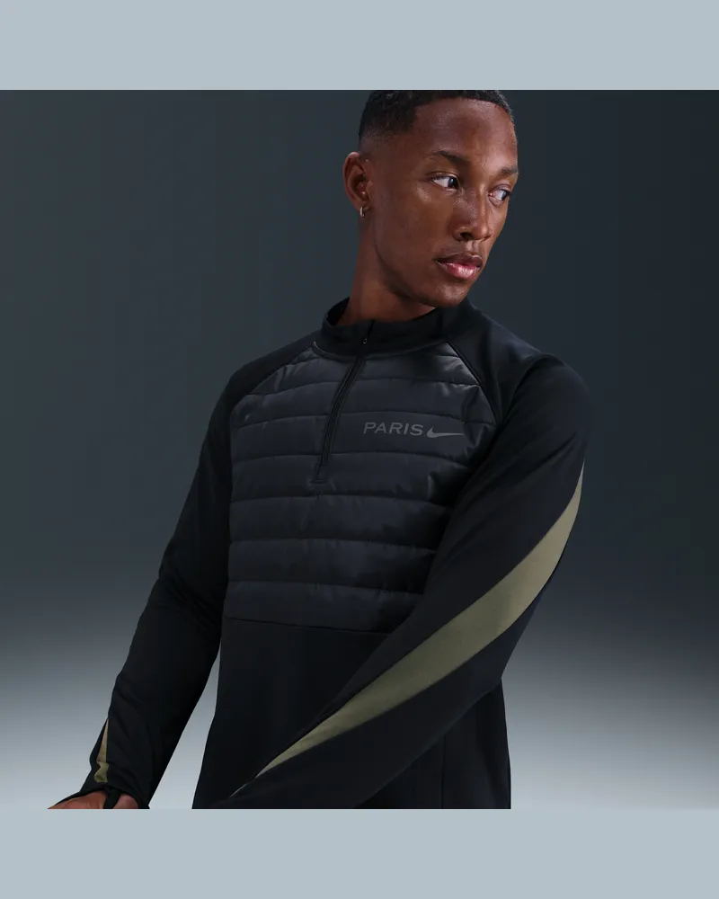 Nike Paris Saint-Germain Academy Winter Warrior  Therma-FIT Fußball-Drill-Oberteil für Herren - Schwarz Schwarz