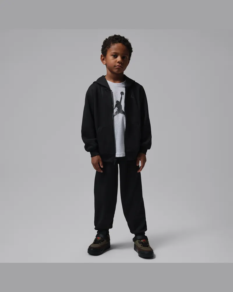 Jordan Dri-FIT Core Sport 2-teiliges Kapuzenjacken-Set (jüngere Kinder) - Schwarz Schwarz