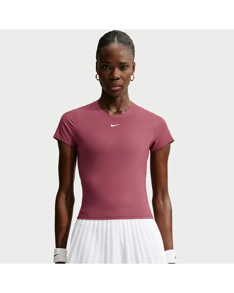Nike Victory Dri-FIT Kurzarm-Tennisoberteil (Damen) - Rot Rot