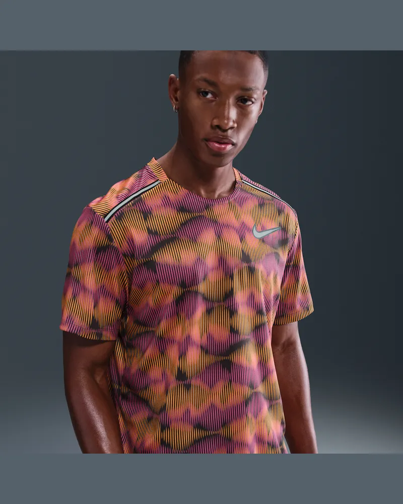 Nike Miler Kurzarm-Laufoberteil für Herren - Grau Grau